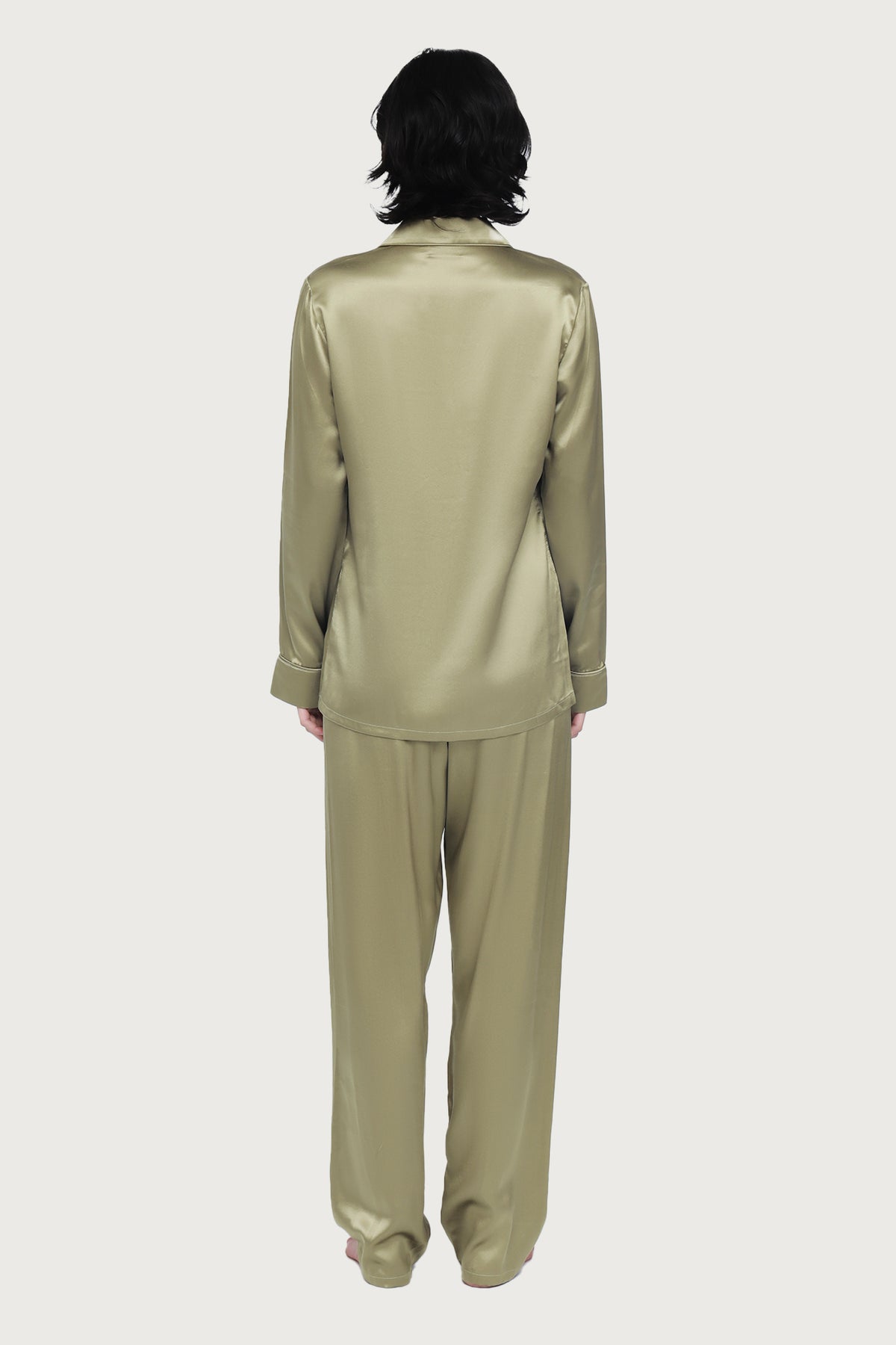 The Fine Finishes Pyjama By GINIA In Khaki