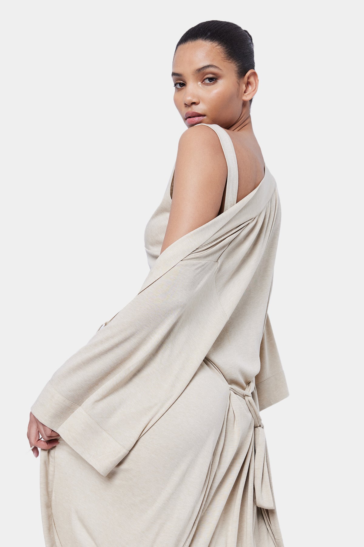 The Delilah Robe By GINIA In Oat